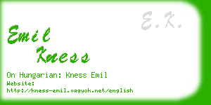 emil kness business card